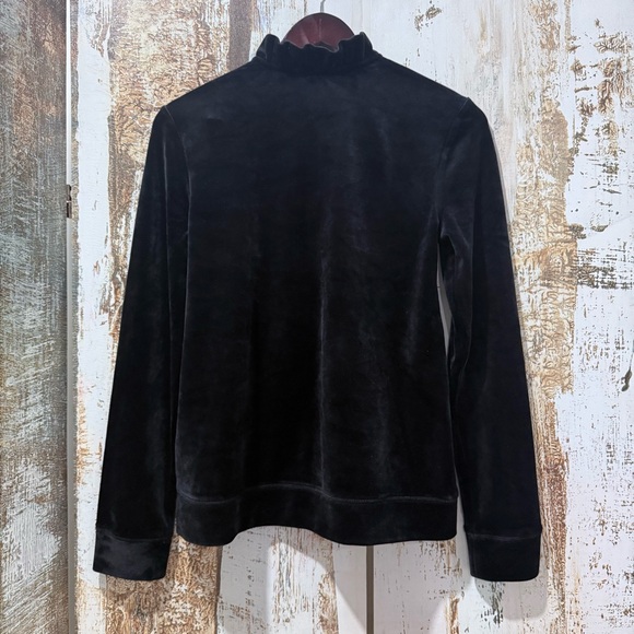Lilly Pulitzer Jayla Velour Ruffle Zip Jacket & Pants Set Black NWT S/XS - Picture 4 of 7